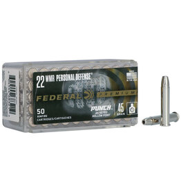 FEDERAL FEDERAL 22 WMR PERSONAL DEFENCE PUNCH JACKETED 45GR 50 RDS