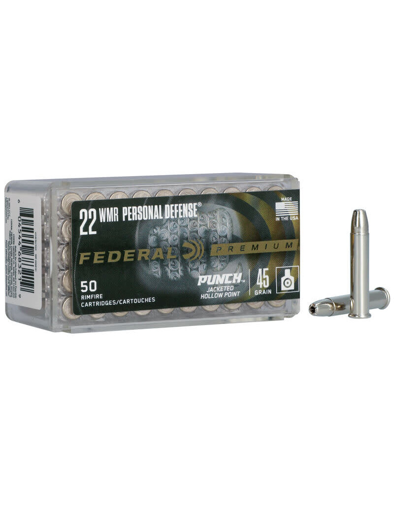 FEDERAL FEDERAL 22 WMR PERSONAL DEFENCE PUNCH JACKETED 45GR 50 RDS