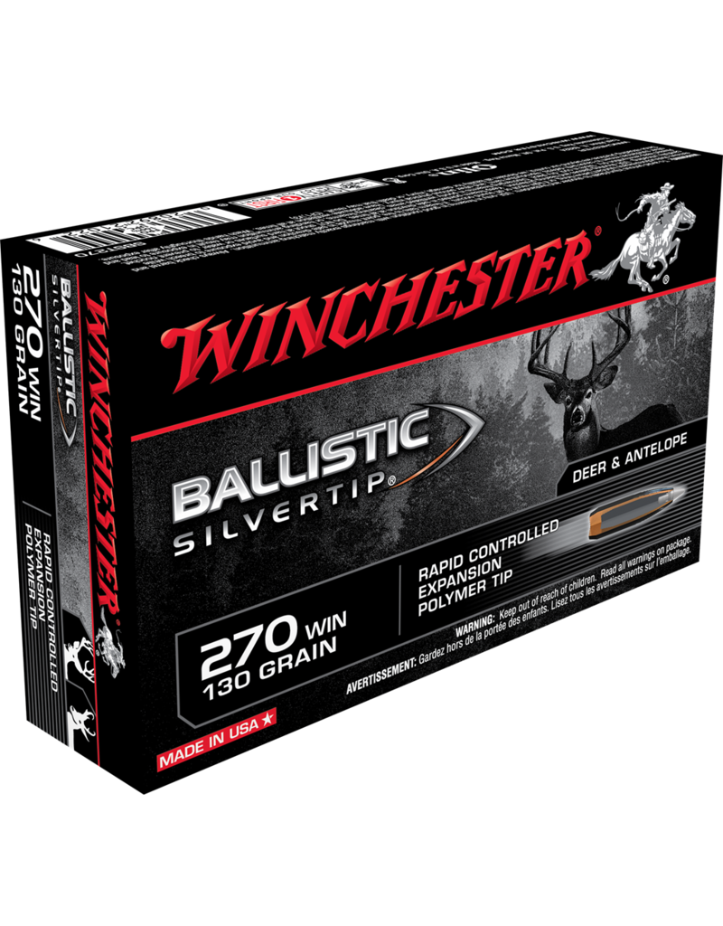 WINCHESTER WINCHESTER BALLISTIC SILVERTIP 270 WIN 130 GR 20 RDS