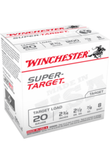 WINCHESTER WINCHESTER SUPER TARGET 20GA 2 3/4" 25 SHOTSHELLS #8 250 RDS