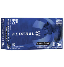 FEDERAL FEDERAL SMALL GAME 22 LR HIGH VELOCITY COPPER-PLATED HP 38 GR 50 RDS