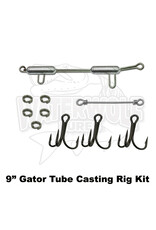 WATERWOLF WATERWOLF 9" GATOR TUBE HOOK 1OZ TUBE CASTING RIG 3X4/0 VMC TREBLES
