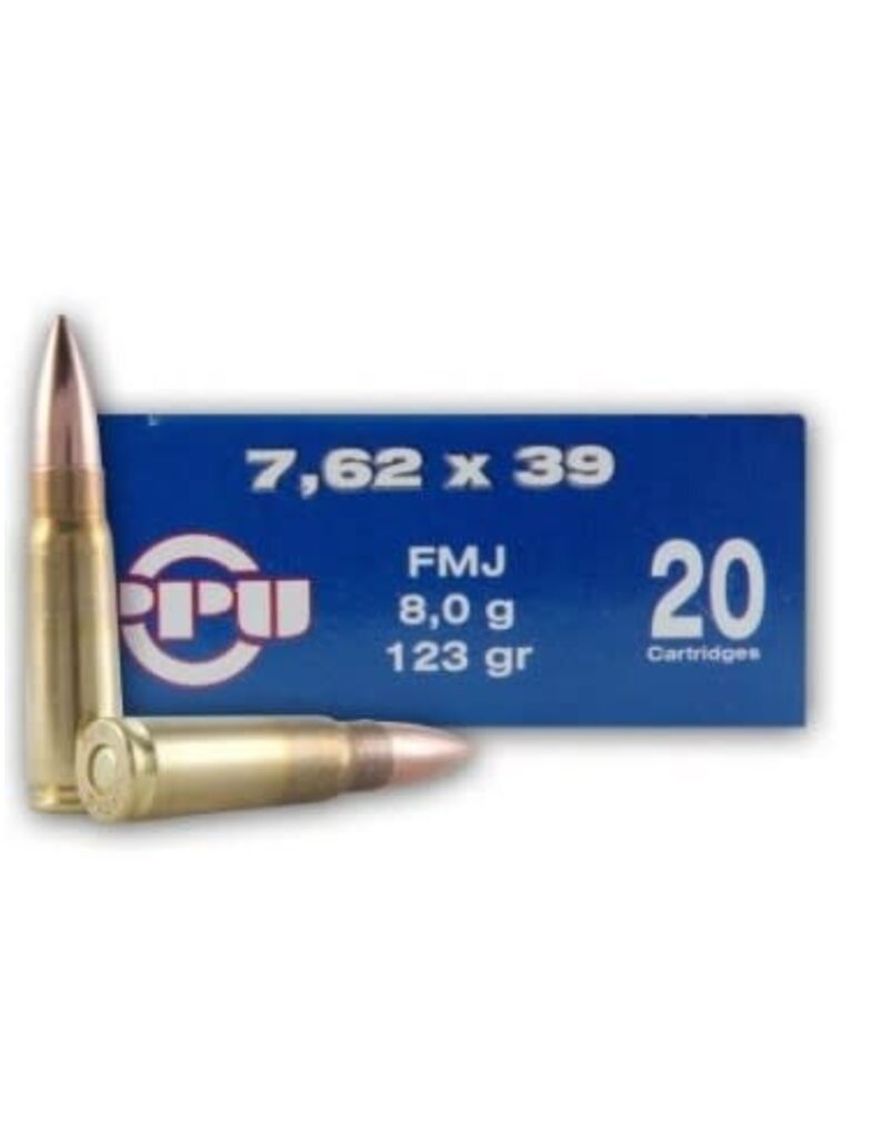 PPU PPU PRVI 7.62 X 39 123 GR FMJ 20 RDS