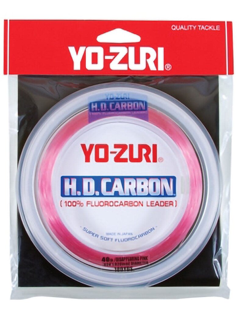 YO-ZURI YO-ZURI HD CARBON FLUOROCARBON LEADER 30 YDS DISAPPEARING PINK