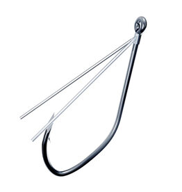 EAGLE CLAW EAGLE CLAW TROKAR WEEDLESS FINESSE HOOK PLATINUM CHROME 6PK