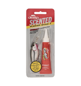 BERKLEY BERKLEY SCENTED FLICKER SHAD 7 GULP! GEL BLACK SILVER