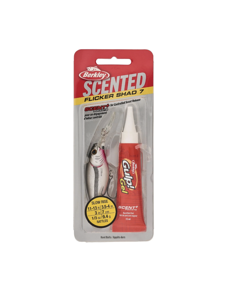 BERKLEY BERKLEY SCENTED FLICKER SHAD 7 GULP! GEL BLACK SILVER