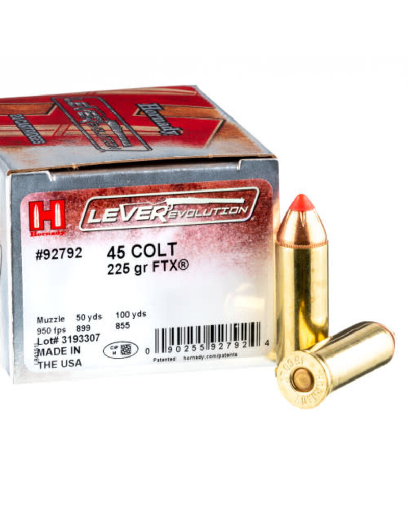 HORNADY HORNADY LEVEREVOLUTION 45 COLT 225GR FTX 25 RDS