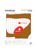 CHAMPION CHAMPION DEER LIFESIZE VITALS TARGET 50-100 YDS PISTOL/RIFLE 12 PK