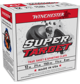 WINCHESTER WINCHESTER SUPER TARGET 12 GA 2 3/4" #8 25 RDS single