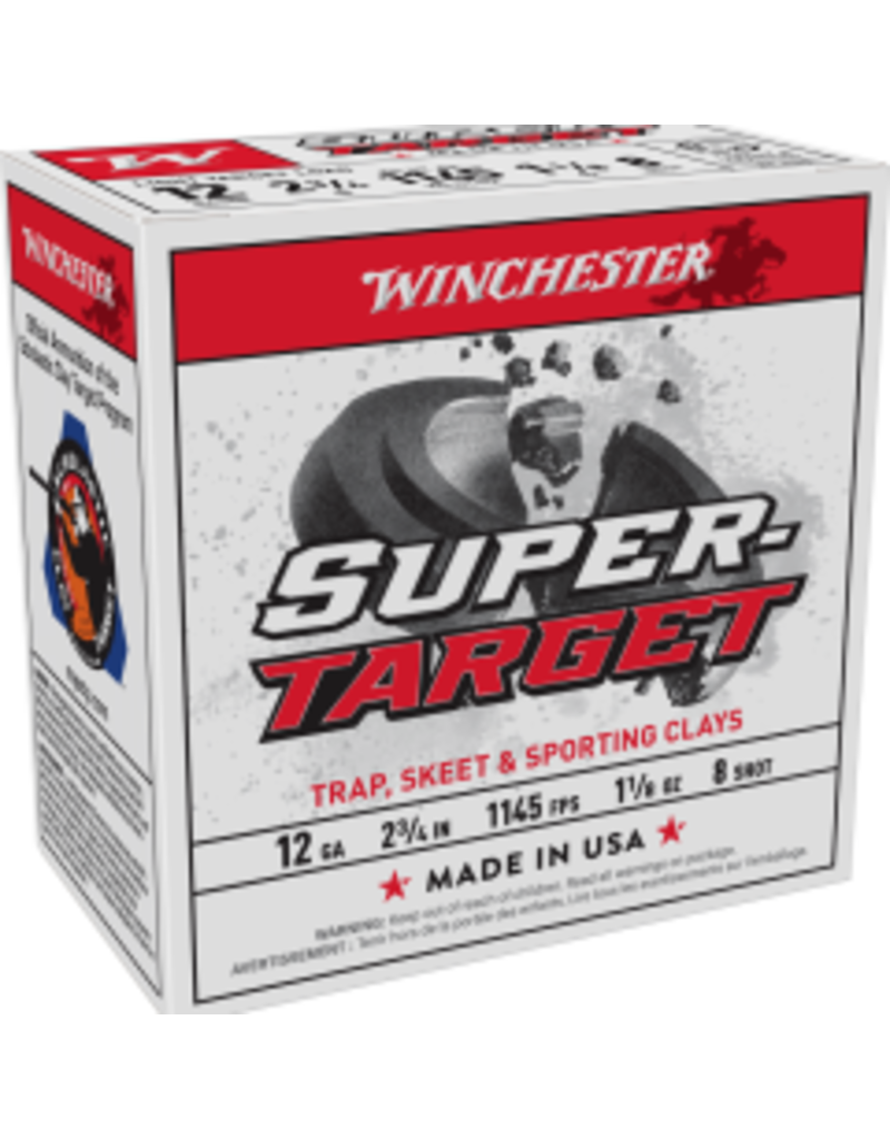 WINCHESTER WINCHESTER SUPER TARGET 12 GA 2 3/4" #8 25 RDS single