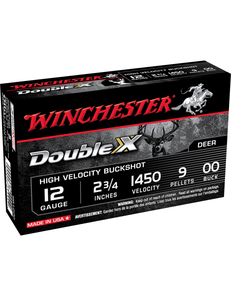 WINCHESTER WINCHESTER DOUBLE X 12GA HV 2 3/4" 00 BUCKSHOT 5RDS