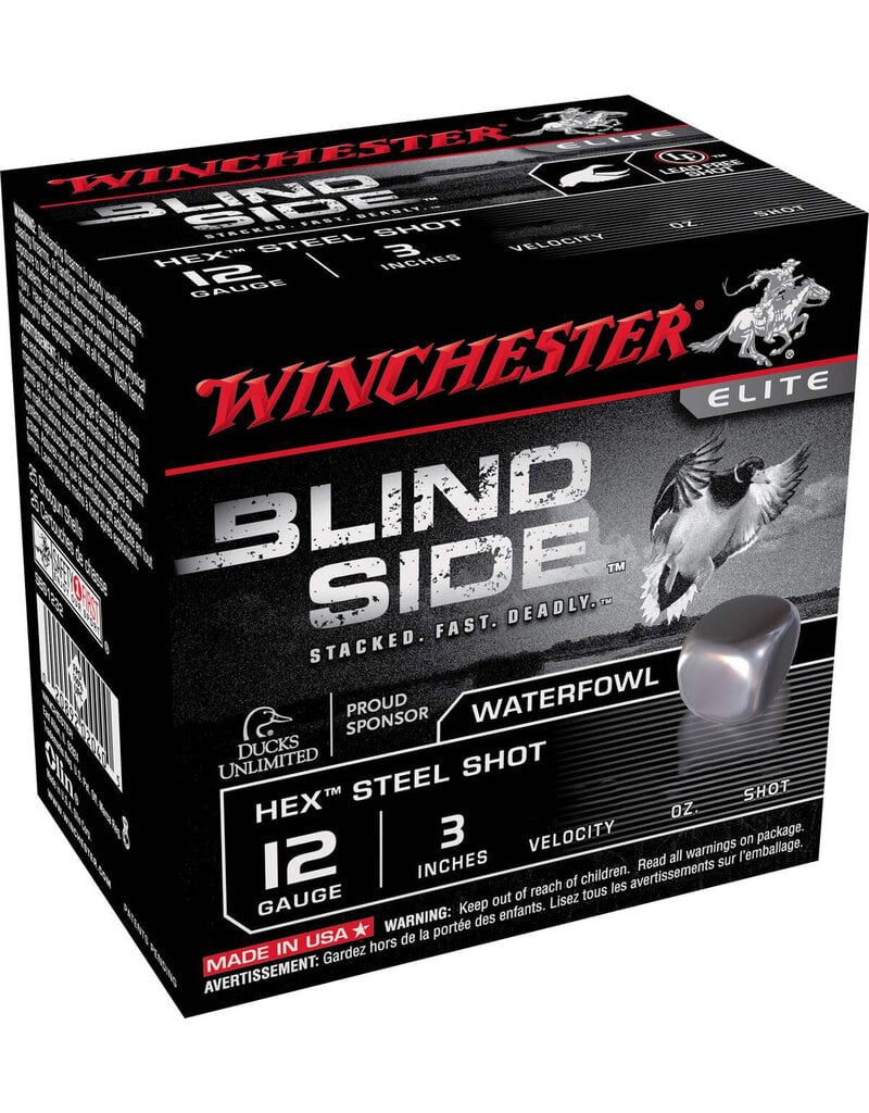 WINCHESTER WINCHESTER BLIND SIDE STEEL 12 GAUGE 3" 1-3/8 OZ. #BB SHOT 25RDS