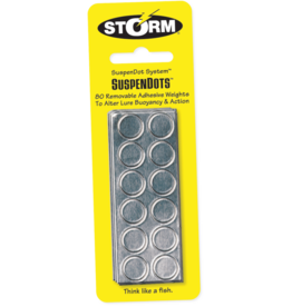 STORM LURES STORM SUSPENDOTS 80 REMOVABLE ADHESIVE WEIGHTS