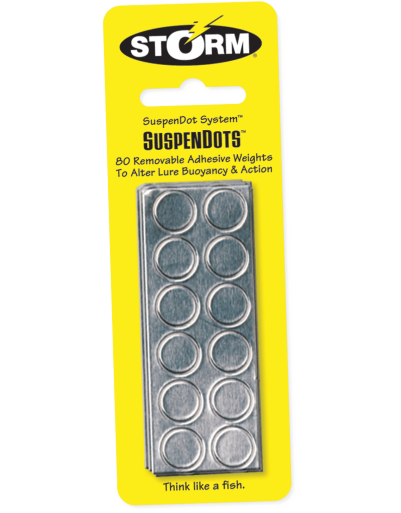 STORM LURES STORM SUSPENDOTS 80 REMOVABLE ADHESIVE WEIGHTS