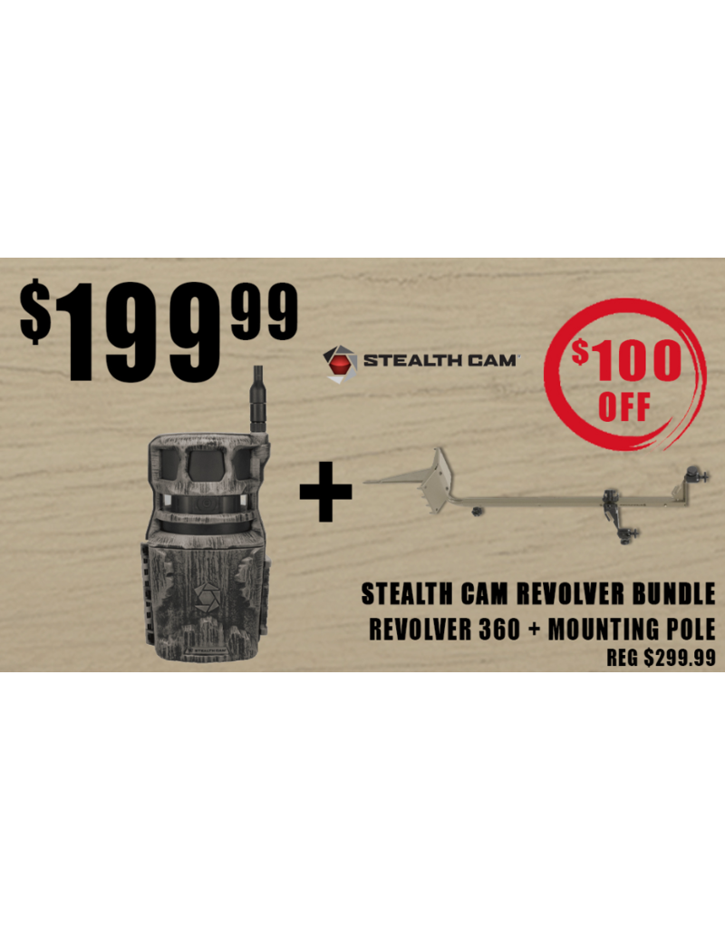 STEALTH CAM STEALTH CAM REVOLVER 360' CELLULAR TRAIL CAMERA BUNDLE