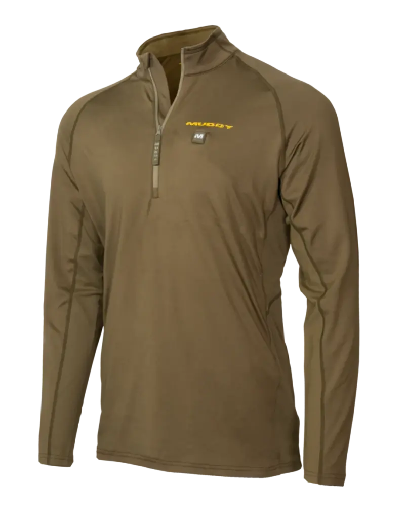 MUDDY MUDDY NUCLEUS HEATED QUARTER ZIP BROWN CLAY