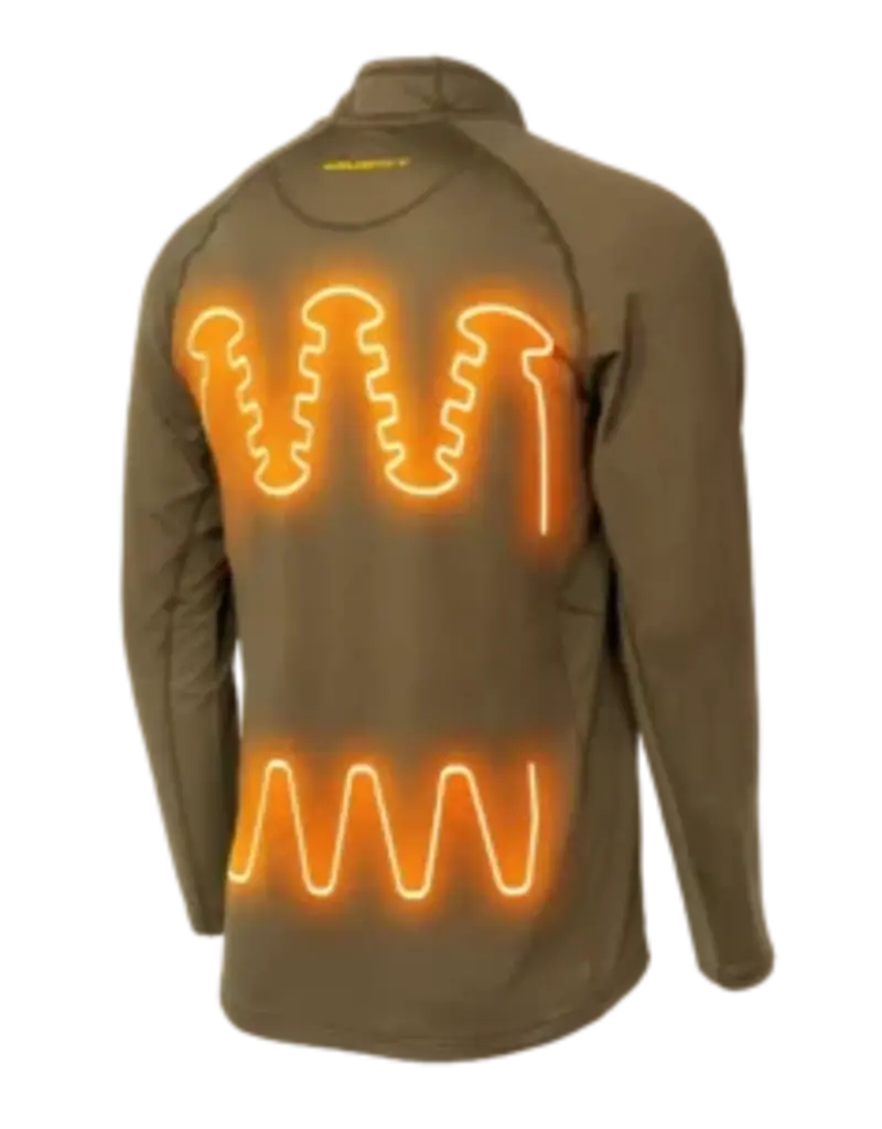 MUDDY MUDDY NUCLEUS HEATED QUARTER ZIP BROWN CLAY