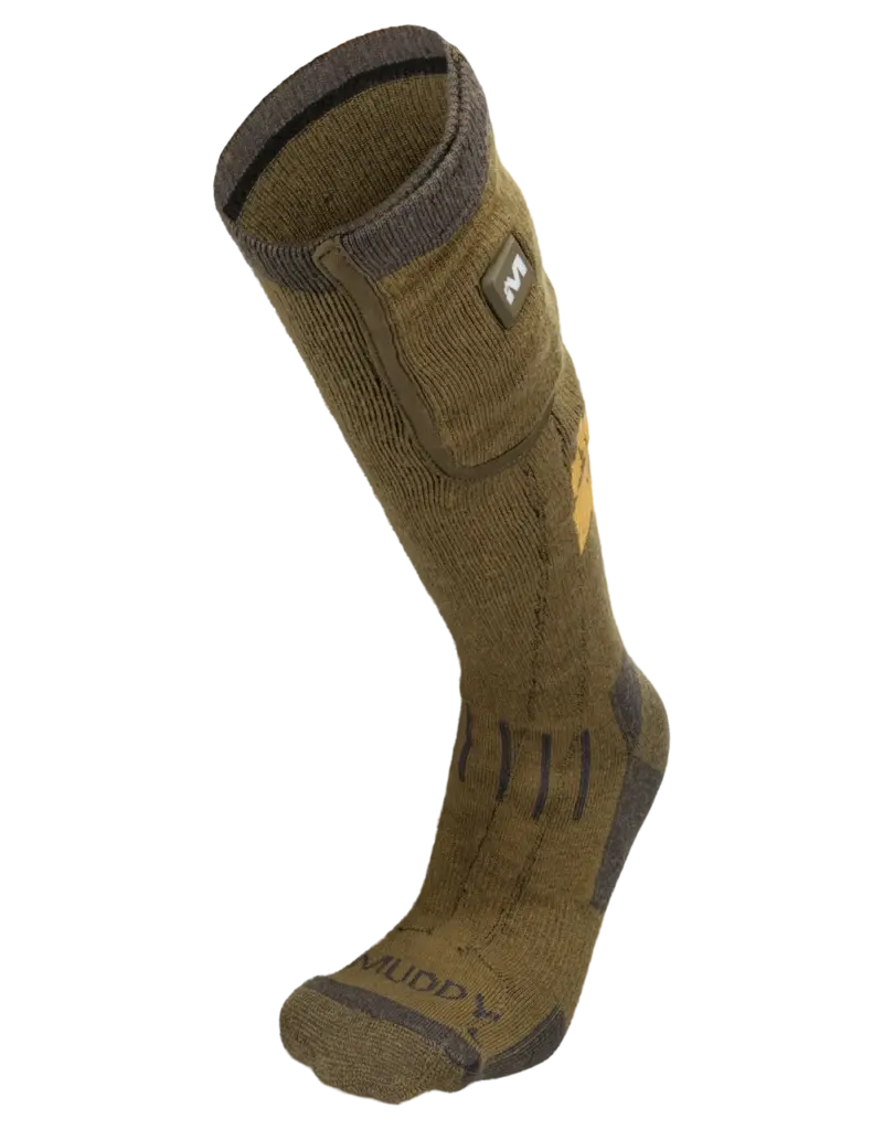 MUDDY MUDDY NUCLEUS HEATED SOCKS BROWN CLAY