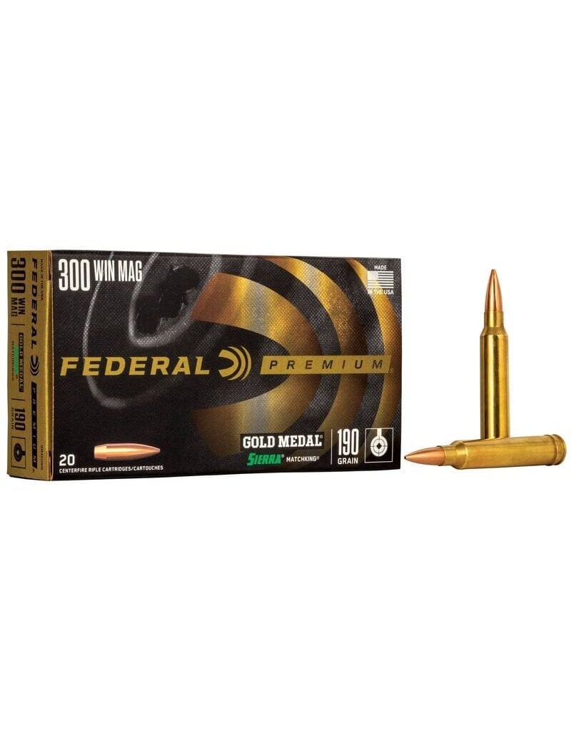 FEDERAL FEDERAL 300 WIN MAG 190 GR SIERRA MATCHKING BTHP