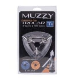 MUZZY MUZZY BROADHEADS CROSSBOW TROCAR TI 3 BLADE 100 GR 1 1/4' CUT 3PK