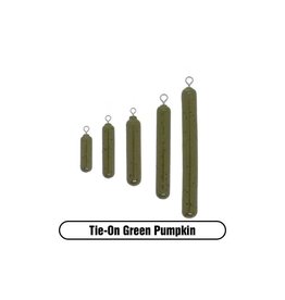 XZONE XZONE TUNGSTEN TIE-ON SKINNY DROP SHOT WEIGHT GREEN PUMPKIN