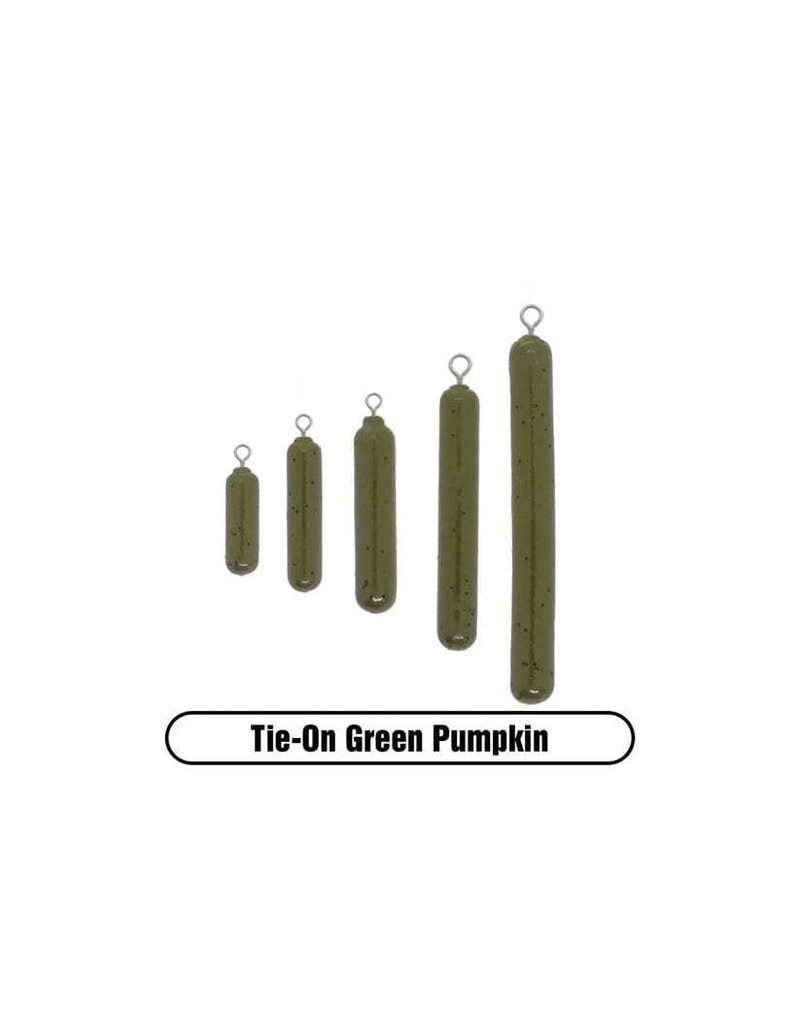 XZONE XZONE TUNGSTEN TIE-ON SKINNY DROP SHOT WEIGHT GREEN PUMPKIN