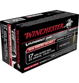 WINCHESTER WINCHESTER  VARMINT HE 17 WSM 25 GR POLYMER TIP 50 RDS