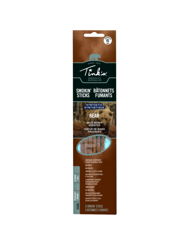 TINK'S TINK’S BEAR SMOKIN’ STICKS WILD BERRY SCENTED 6 PK