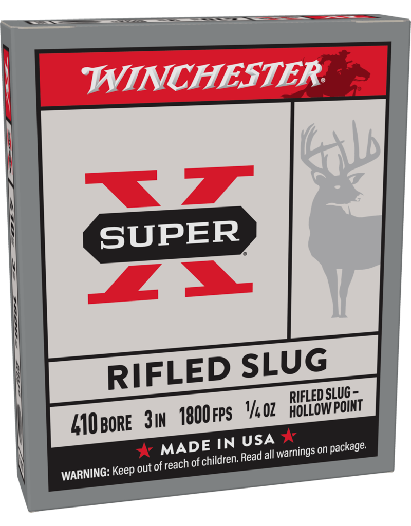 WINCHESTER WINCHESTER SUPER X RIFLED SLUG HOLLOW POINT 410 BORE 3" 1/4 OZ