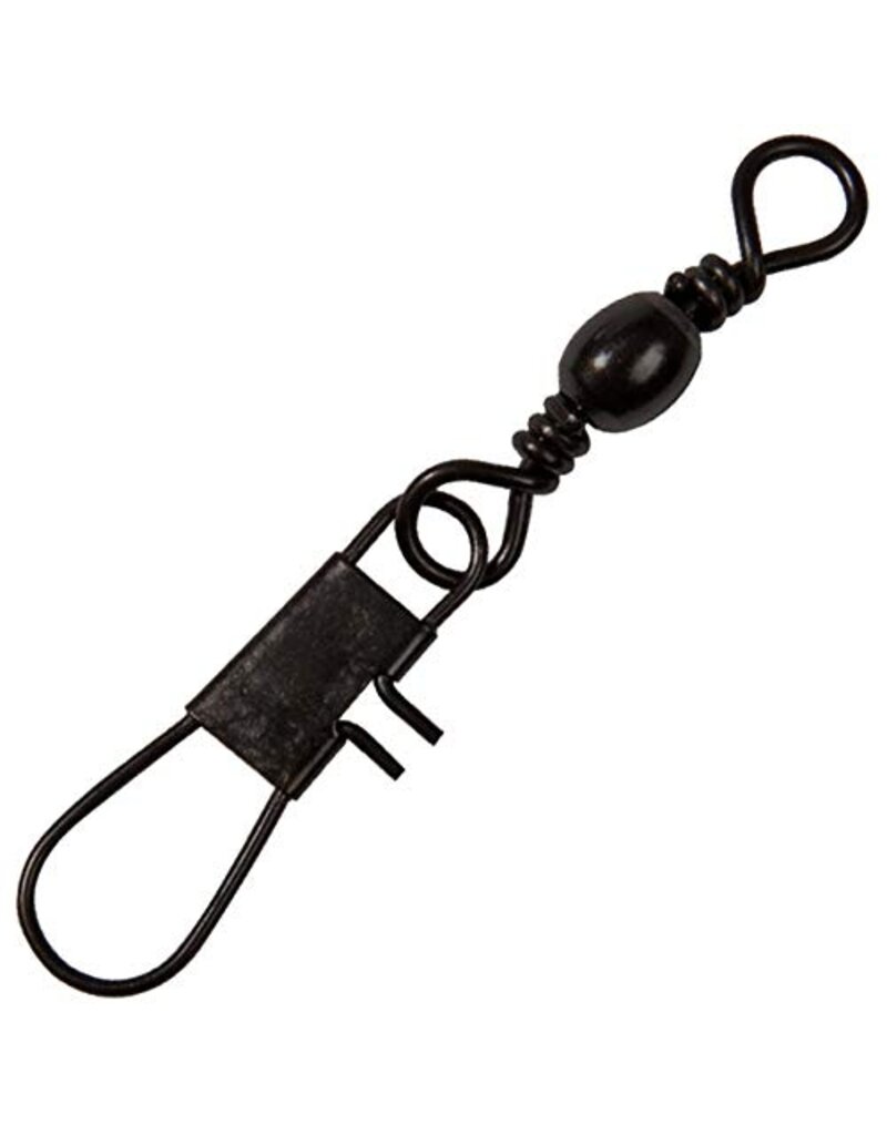 COMPAC COMPAC BLACK BARREL SWIVELS W/ INTERLOCK SNAPS #7 10PCS