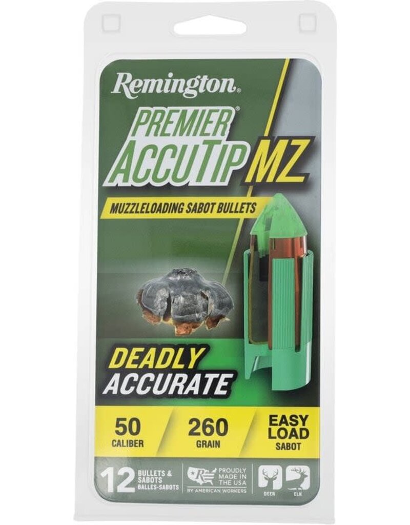 REMINGTON REMINGTON ACCUTIP 260 GR MUZZLELOADING SABOT BULLETS 50 CAL 12 RDS