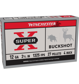 WINCHESTER WINCHESTER SUPER-X 12GA 2.75" #4 BUCKSHOT 5 RDS