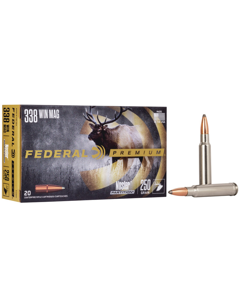 FEDERAL FEDERAL 338 WIN MAG 250GR NOSLER PARTITION 20 RDS