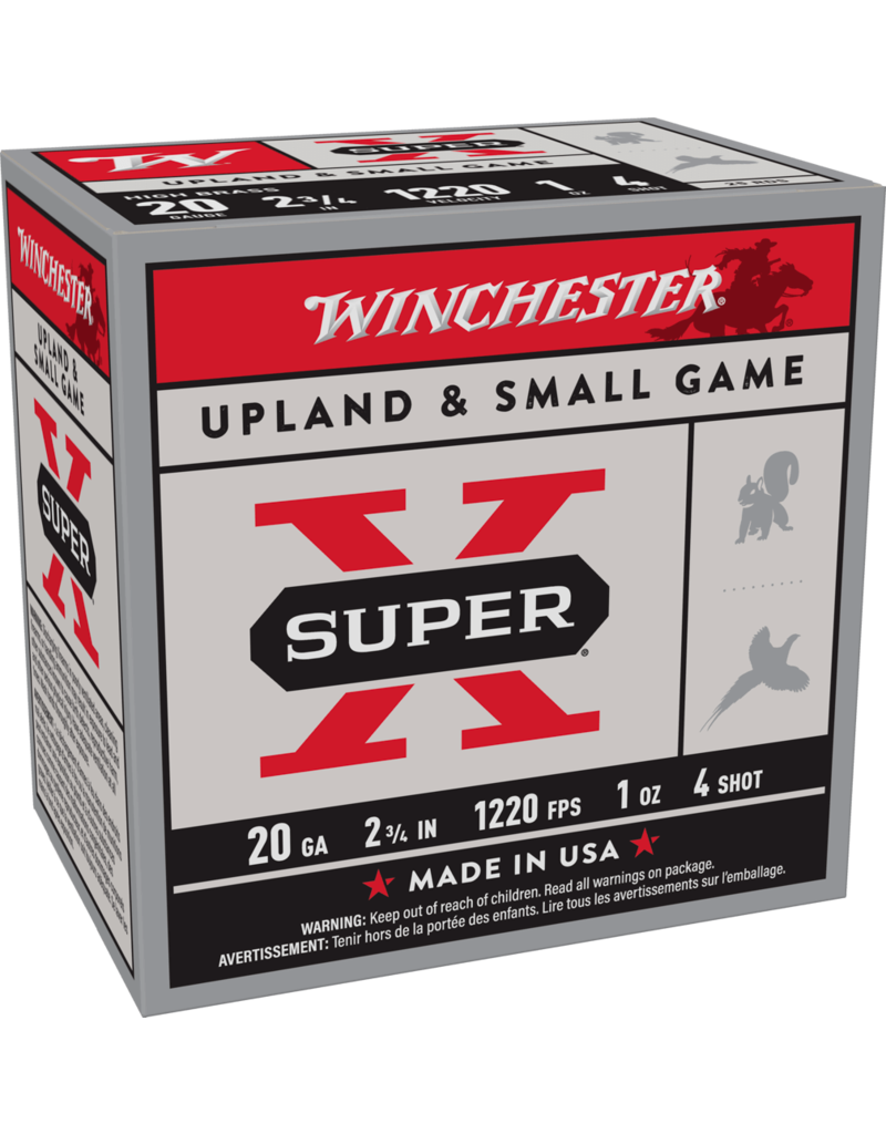 WINCHESTER UPLAND & SMALL GAME 20 GA 2 3/4 " 1 OZ #4 SHOT