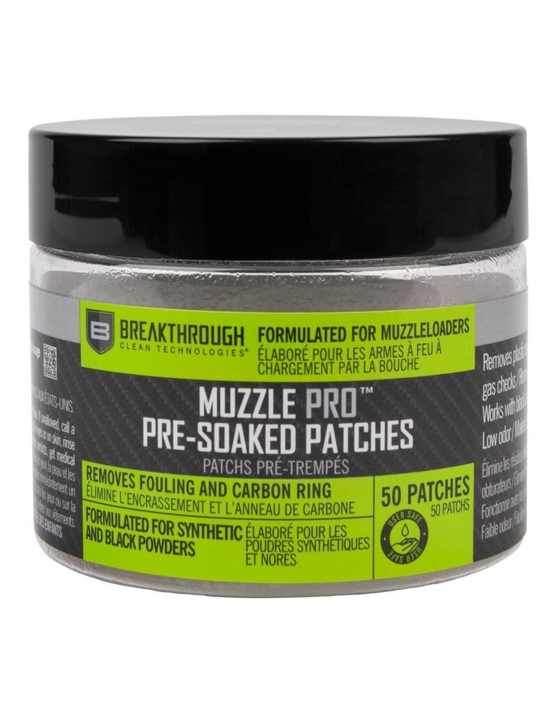 BREAKTHROUGH BCT MUZZLE PRO PRE-SOAKED PATCHES 50 CT