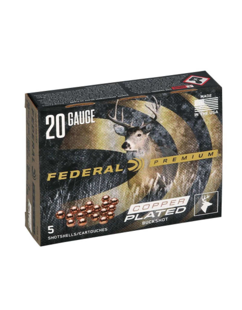 FEDERAL FEDERAL COPPER PLATED BUCKSHOT 20 GA 3" 2 BUCK 5RDS