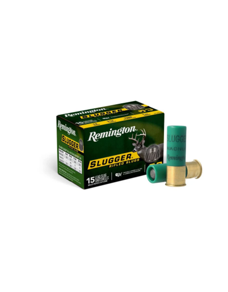 REMINGTON SLUGGER RIFLED LEAD SLUG SHOTSHELLS 12 GA 2 3/4" 1 0Z 15 RDS