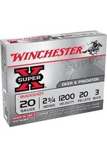 WINCHESTER WINCHESTER SUPER-X 20GA 2 3/4" #3 BUCK 5 RDS