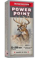 WINCHESTER WINCHESTER POWER POINT 22-250 REM 64 GR 20 RDS