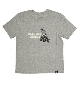 CATCHIN' DEERS CATCHIN' DEERS QUAD YOUTH TEE ON HEATHER GREY