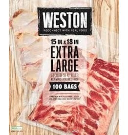 WESTON WESTON 15"X18" VACUUM SEAL BAGS 100 CT