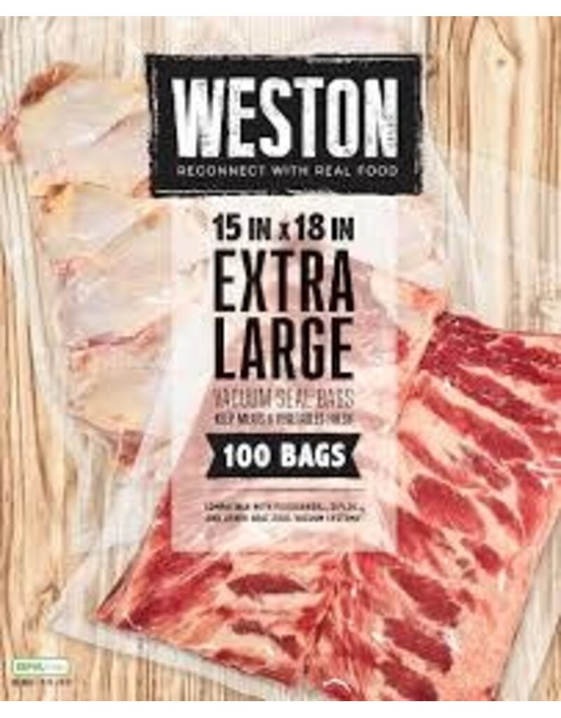 WESTON WESTON 15"X18" VACUUM SEAL BAGS 100 CT