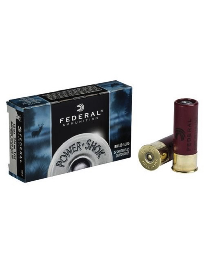 FEDERAL FEDERAL POWER SHOK SLUG 12GA 2 3/4” 1 OZ 5 RDS