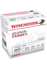 WINCHESTER WINCHESTER SUPER TARGET 20GA 2 3/4" 25 SHOTSHELLS #8 - 25 RDS
