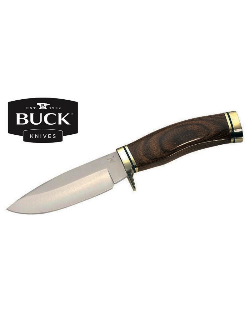 BUCK BUCK KNIVES VANGUARD HERITAGE WALNUT HANDLE W/ LEATHER SHEATH