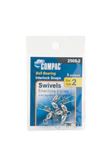 COMPAC COMPAC BALL BEARING INTERLOCK SNAPS SWIVELS 5 PK