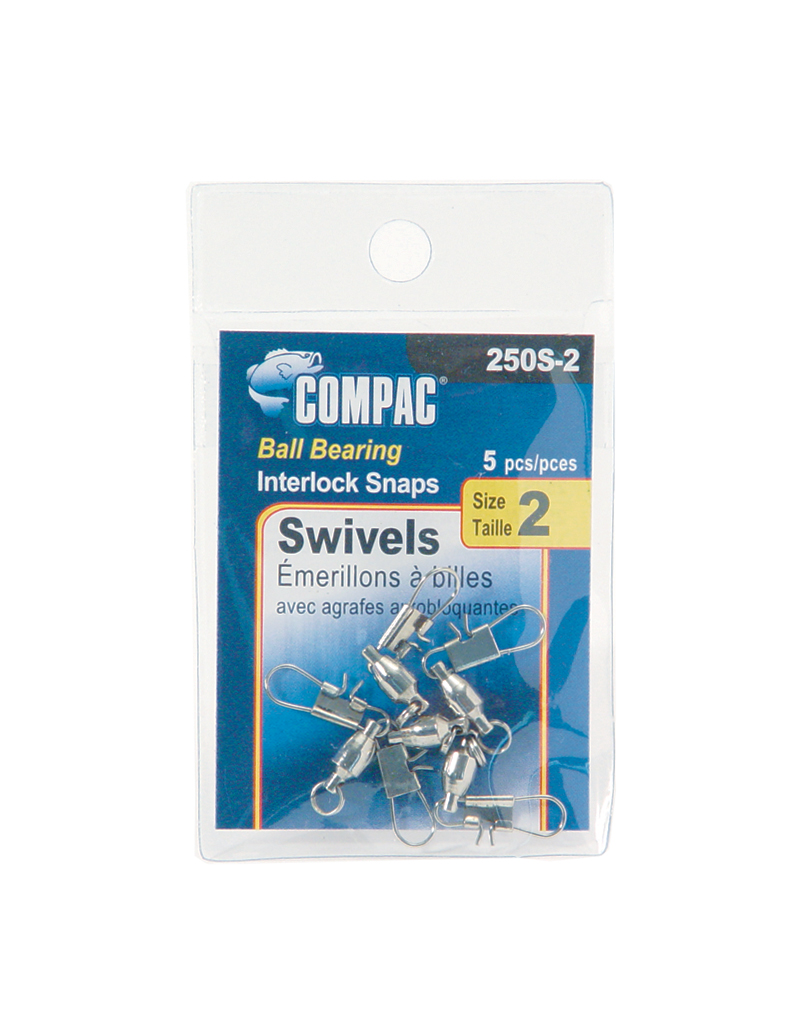 COMPAC COMPAC BALL BEARING INTERLOCK SNAPS SWIVELS 5 PK