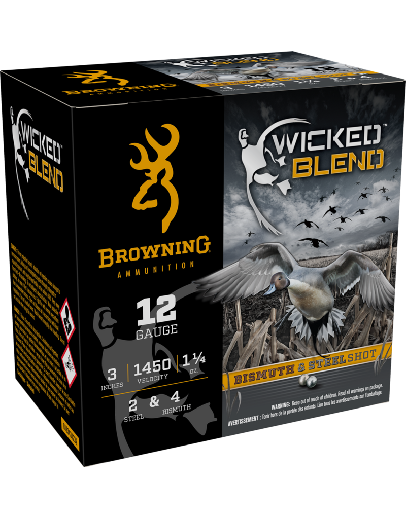BROWNING BROWNING WICKED BLEND BISMUTH & STEEL 2 & 4 SHOT 25 RDS