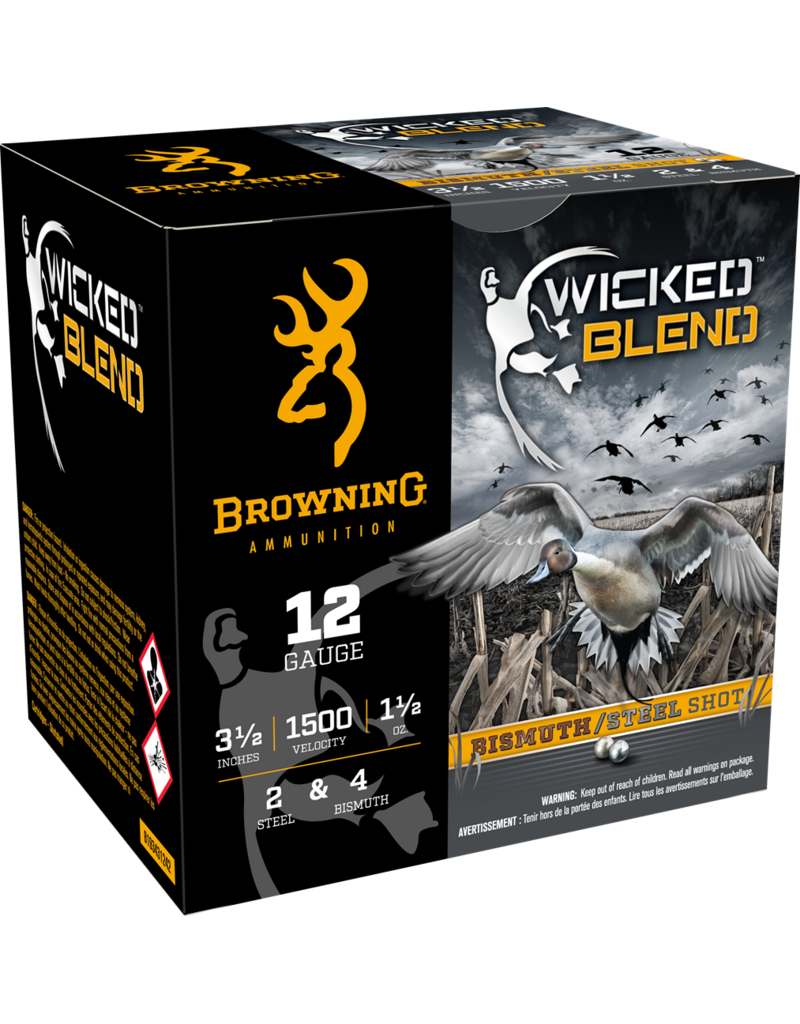 BROWNING BROWNING WICKED BLEND BISMUTH & STEEL 2 & 4 SHOT 25 RDS